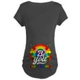 thumbnail image 1 of CafePress - Be You Pride Lgbtq Gay Lgbt Ally Rainbow Retro Vi Women's Maternity T Shirt - Maternity Dark T-Shirt, 1 of 3