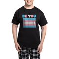 thumbnail image 1 of CafePress - Be You Transgender Flag LGBTQ Pride Month Vintage - Men's Dark Loose Fit Cotton Pajama Set, 1 of 7