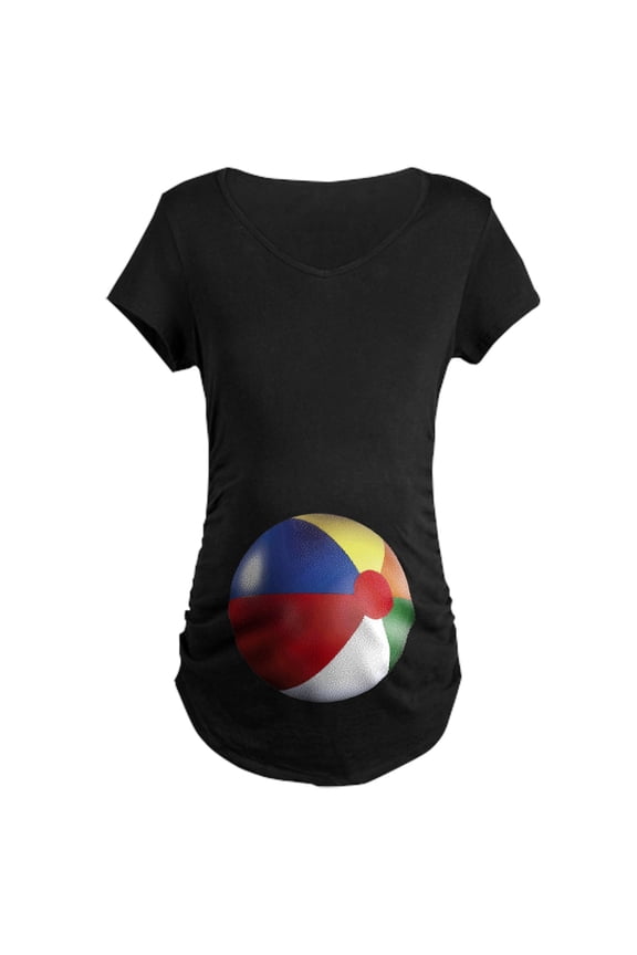 - Beach Ball Maternity Dark T Shirt - Maternity Dark T-Shirt