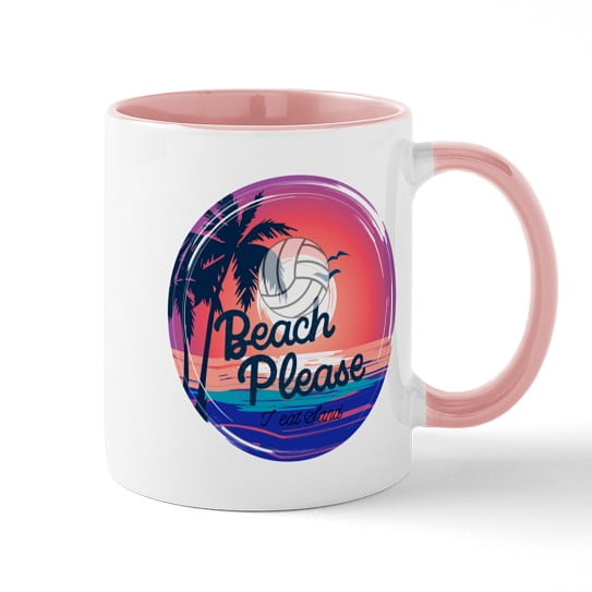 CafePress - Beach Please - 11 oz Ceramic Mug - Novelty Coffee Tea Cup
