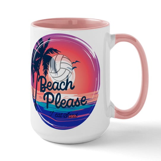 CafePress - Beach Please - 15 oz Ceramic Large Novelty Mug
