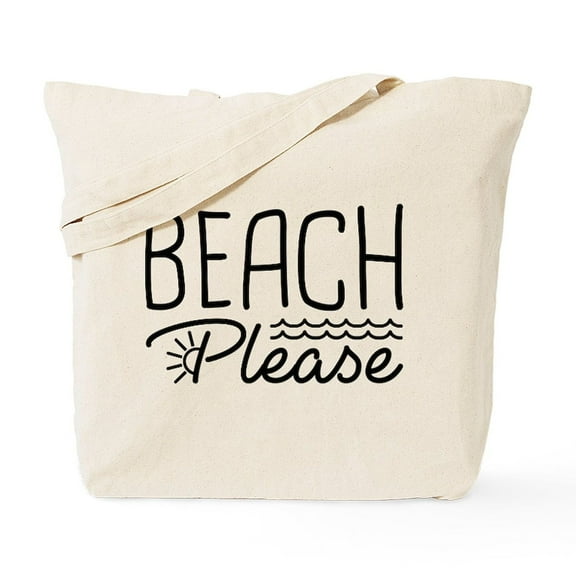 CafePress - Beach Please Tote Bag - Unisex Canvas Tote Bag, Beige, 1-Piece