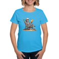 thumbnail image 1 of CafePress - Beach Skeleton Tropical Halloween Women's Value T Shirt - Women's Traditional Fit Dark T-Shirt, 1 of 4