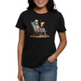 thumbnail image 1 of CafePress - Beach Skeleton Tropical Halloween Women's Value T Shirt - Women's Traditional Fit Dark T-Shirt, 1 of 4