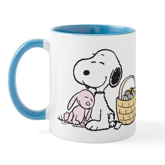 CafePress - Beagle And Bunny Large Mug - 11 oz Ceramic Mug - Novelty Coffee Tea Cup