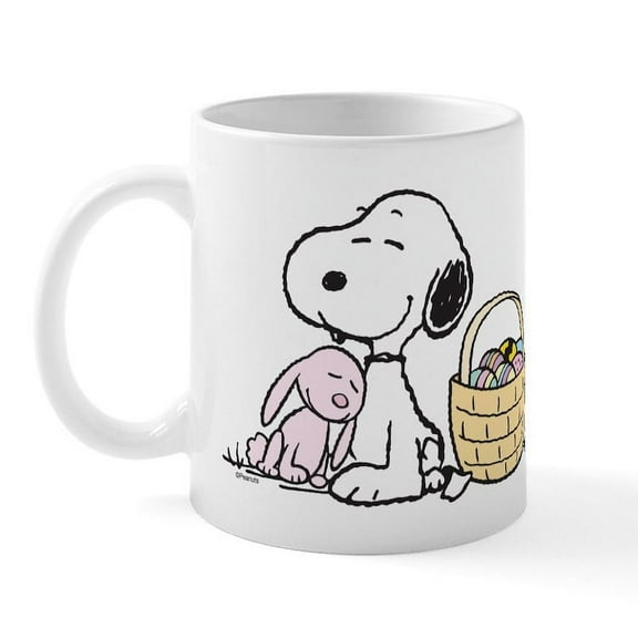 CafePress - Beagle And Bunny Mug - 11 oz Ceramic Mug - Novelty Coffee Tea Cup