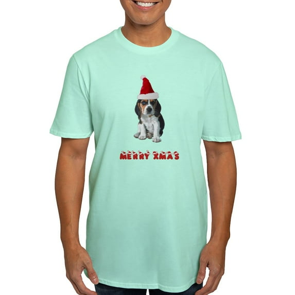 CafePress - Beagle Christmas Men's Fitted T Shirt (Dark) - Men's Fitted T-Shirt