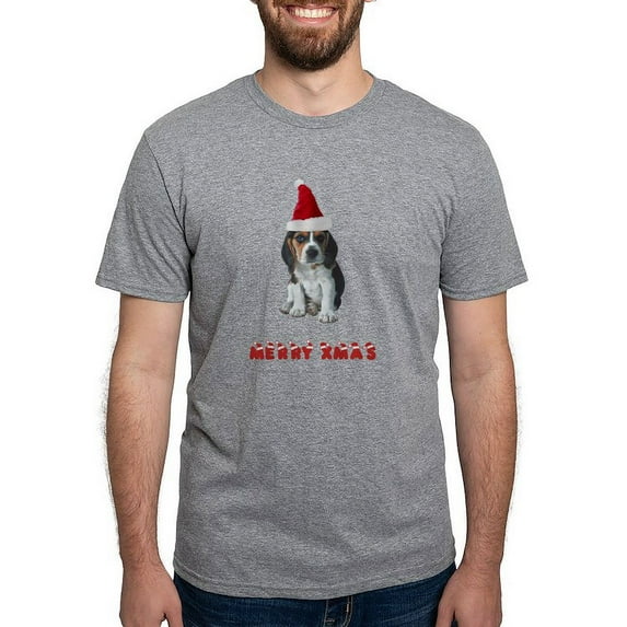 CafePress - Beagle Christmas Mens Tri Blend T Shirt - Mens Tri-blend T-Shirt