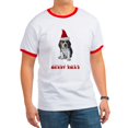 thumbnail image 1 of CafePress - Beagle Christmas Ringer T - 100% Cotton Ringed T-Shirt, 1 of 4