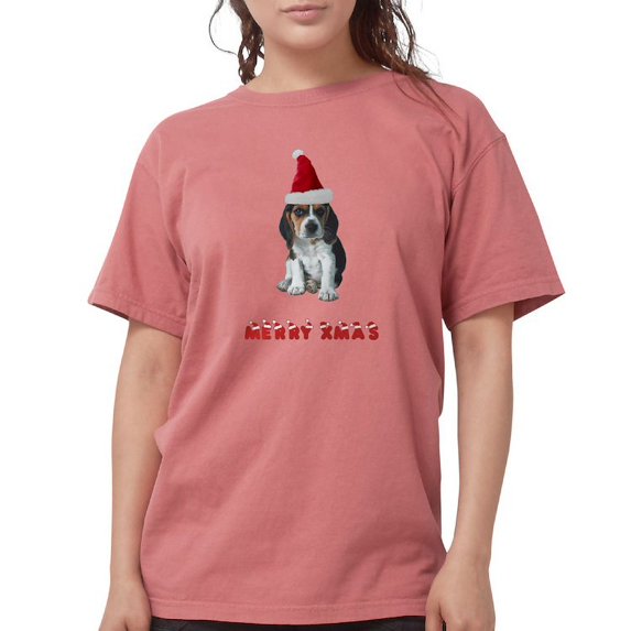 CafePress - Beagle Christmas Womens Comfort Colors Shirt - Womens Comfort Colors® Shirt