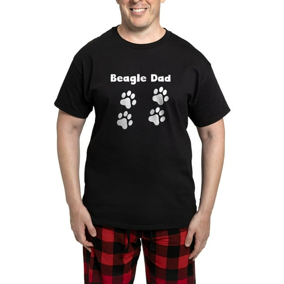 CafePress - Beagle Dad Pajamas - Men's Dark Loose Fit Cotton Pajama Set