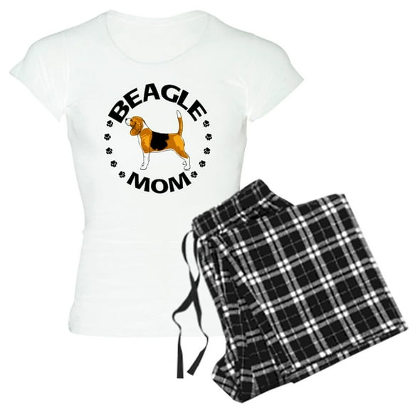 CafePress - Beagle Mom Women's Light Pajamas - Women's Short Sleeve Print T-Shirt and Pants Light Cotton Pajama Set