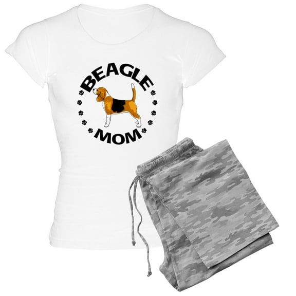 CafePress - Beagle Mom Women's Light Pajamas - Women's Short Sleeve Print T-Shirt and Pants Light Cotton Pajama Set