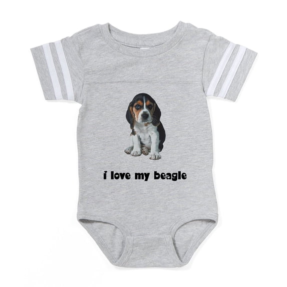 CafePress - Beagle Puppy - Cute Infant Baby Football Bodysuit