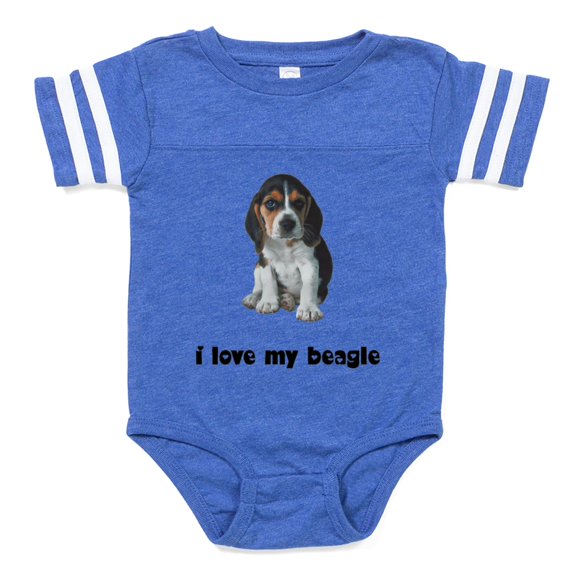 CafePress - Beagle Puppy - Cute Infant Baby Football Bodysuit