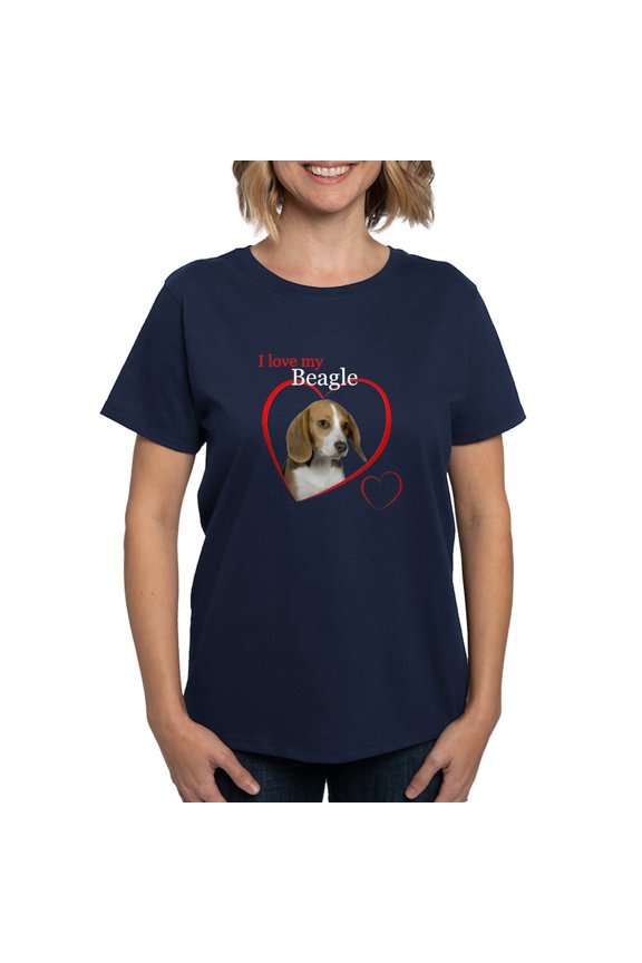- Beagle Women's Dark T Shirt - Women's Traditional Fit Dark T-Shirt