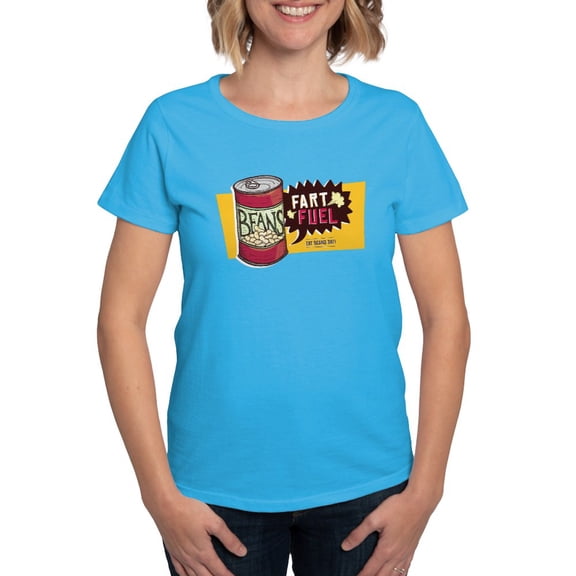 CafePress - Beans Fart Fuel T Shirt - Women's Traditional Fit Dark T-Shirt