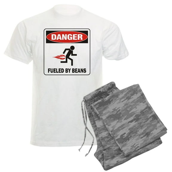 CafePress - Beans Men's Light Pajamas - Men's Light Loose Fit Cotton Pajama Set