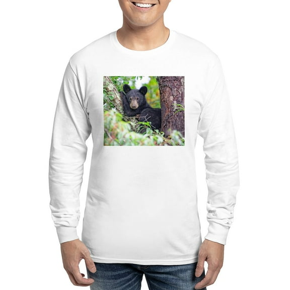 CafePress - Bear Cub Relaxing In Tree Long Sleeve T Shirt - Unisex Cotton Long Sleeve T-Shirt