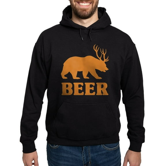 CafePress - Bear+Deer=Beer Hoodie (Dark) - Pullover Hoodie, Classic, Comfortable Hooded Sweatshirt