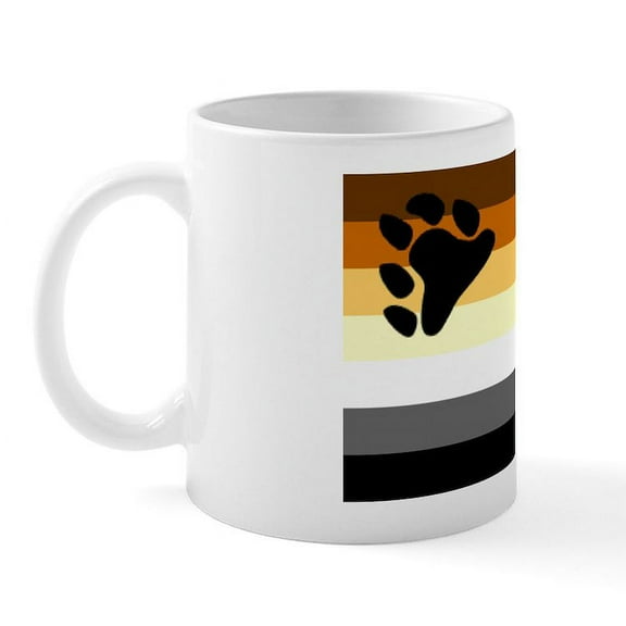 CafePress - Bear Paw Flag Mug - 11 oz Ceramic Mug - Novelty Coffee Tea Cup