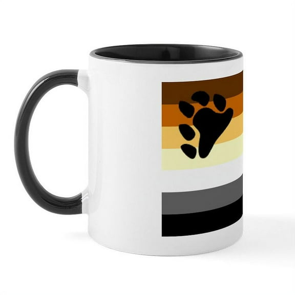 CafePress - Bear Paw Flag Mug - 11 oz Ceramic Mug - Novelty Coffee Tea Cup
