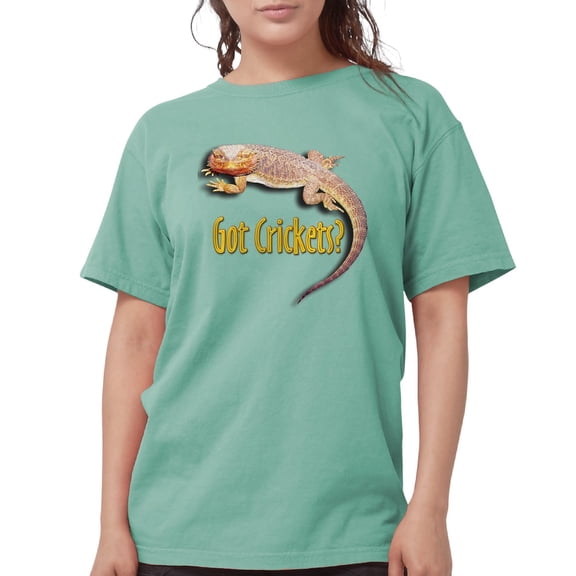 CafePress - Bearded Dragon 2 Got Crickets Black T Shirt - Womens Comfort Colors® Shirt