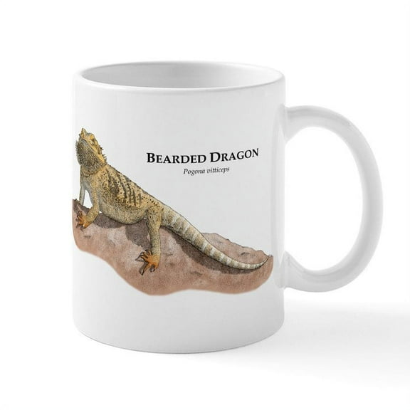 CafePress - Bearded Dragon Mug - 11 oz Ceramic Mug - Novelty Coffee Tea Cup