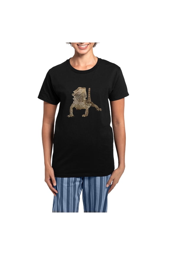 - Bearded Dragon Photo Women's Dark Pajamas - Women's Short Sleeve Print T-Shirt and Pants Dark Cotton Pajama Set