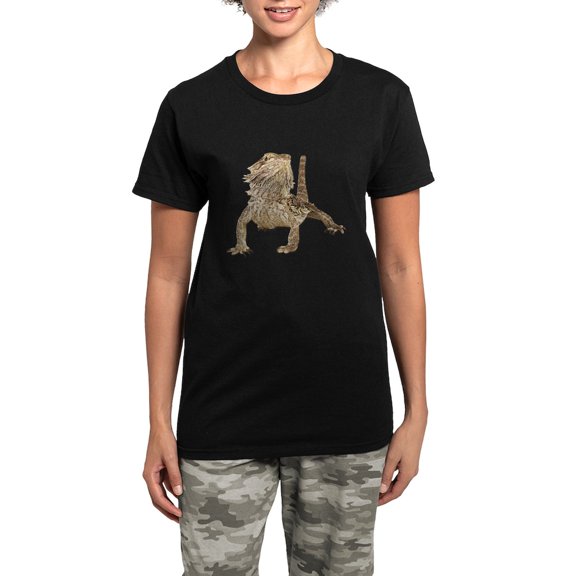 CafePress - Bearded Dragon Photo Women's Dark Pajamas - Women's Short Sleeve Print T-Shirt and Pants Dark Cotton Pajama Set