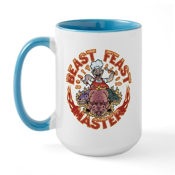 CafePress - Beast Feast Master Large Mug - 15 oz Ceramic Large White Novelty Mug
