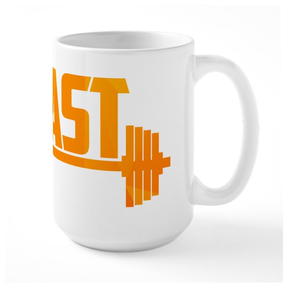 CafePress - Beast Gold Large Mug - 15 oz Ceramic Large White Nolvety Mug