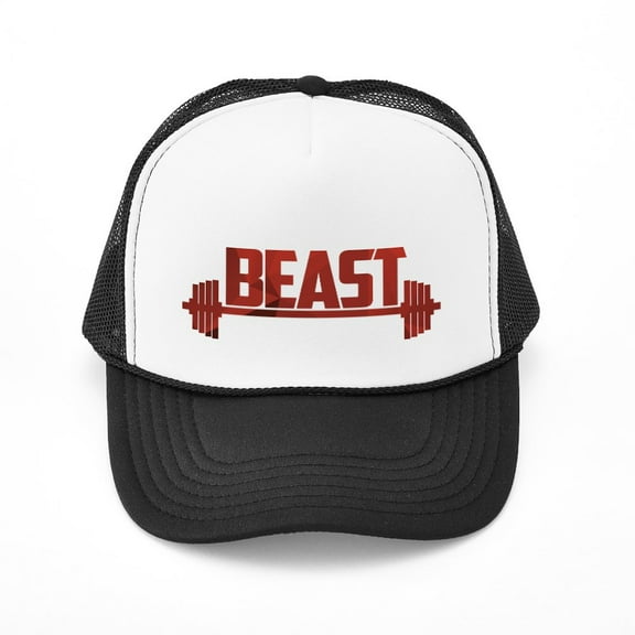 CafePress - Beast Red - Adjustable Unisex Printed Trucker Hat with Mesh Back