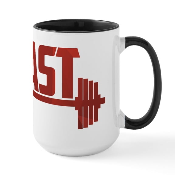 CafePress - Beast Red Large Mug - 15 oz Ceramic Large White Novelty Mug