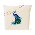 thumbnail image 1 of CafePress - Beautiful Blue Peacock Tote Bag - Unisex Canvas Tote Bag, Beige, 1-Piece, 1 of 8