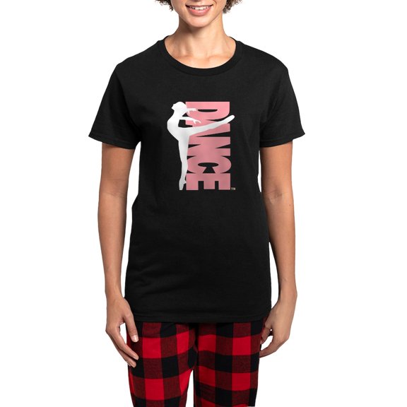 CafePress - Beautiful Dance Figure Women's Dark Pajamas - Women's Short Sleeve Print T-Shirt and Pants Dark Cotton Pajama Set