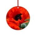 thumbnail image 1 of CafePress - Beautiful Red Poppy -  Round Wood Ornament 4", 1 of 2