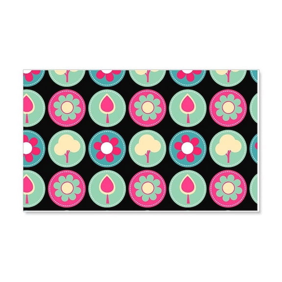 CafePress - Beautiful Trendy Girly Floral Pat - 20x12 Wall Decal
