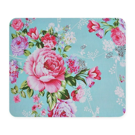 CafePress - Beautiful Vintage Chic Cottage Roses Mousepad - Non-slip Rubber Mousepad, Gaming Mouse Pad