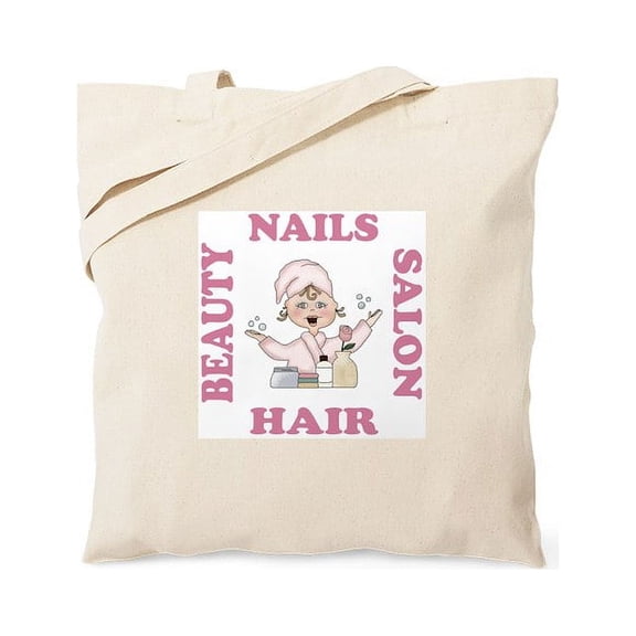 CafePress - Beauty Salon Hair & Nails Tote Bag - Unisex Canvas Tote Bag, Beige, 1-Piece