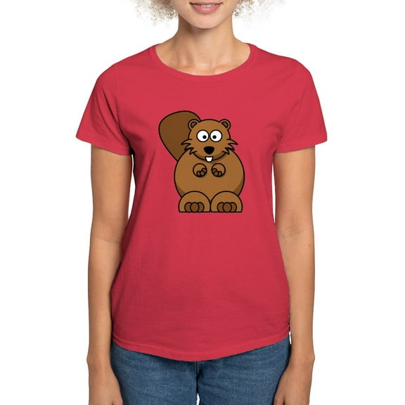 CafePress - Beaver Women's Dark T Shirt - Women's Traditional Fit Dark T-Shirt