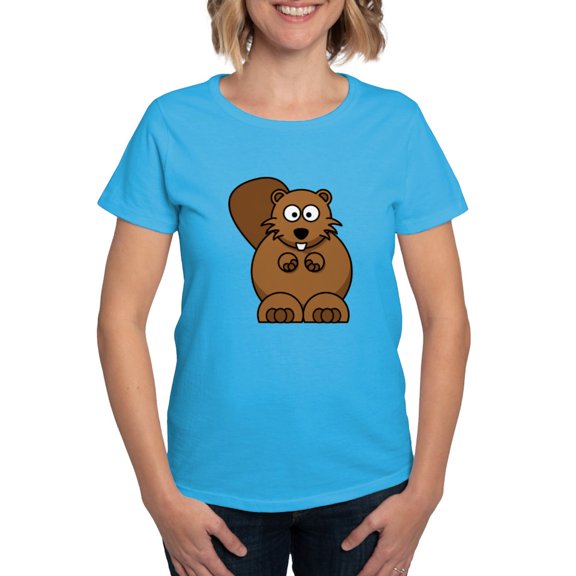 CafePress - Beaver Women's Dark T Shirt - Women's Traditional Fit Dark T-Shirt