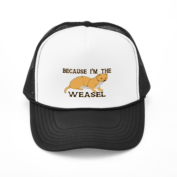 CafePress - Because I'm The Weasel - Adjustable Unisex Printed Trucker Hat with Mesh Back