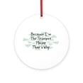 thumbnail image 1 of CafePress - Because Trumpet Player -  Round Wood Ornament 4", 1 of 2