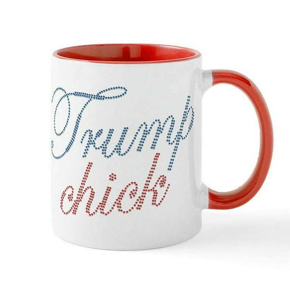 CafePress - Bedazzled Trump Chick Mug - 11 oz Ceramic Mug - Novelty Coffee Tea Cup