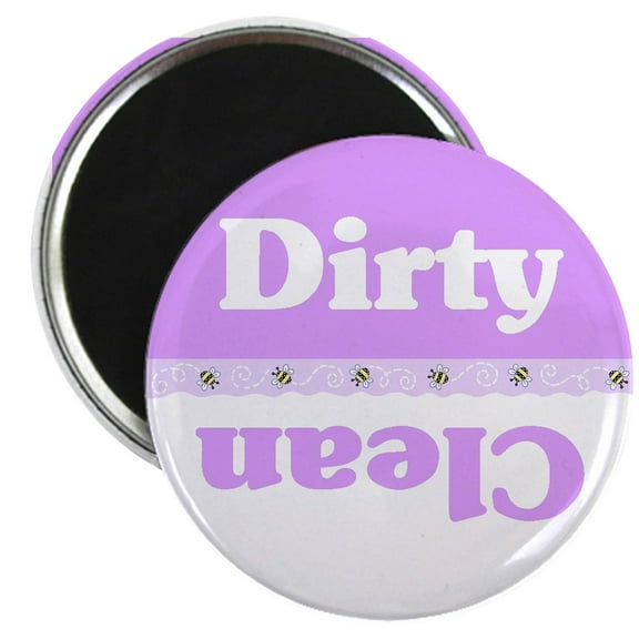 CafePress - Bee Clean/Dirty Dishwasher Magnet Magnets - 2.25" Round Magnet, Refrigerator Magnet, Button Magnet Style