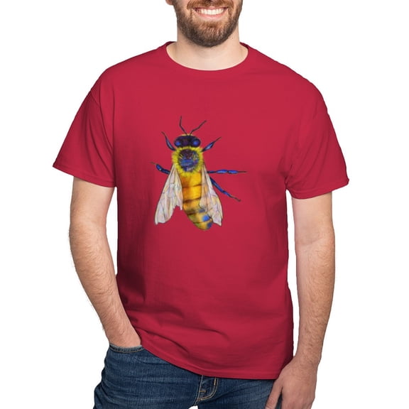 CafePress - Bee Dark T Shirt - Men's Classic Graphic Cotton T-Shirt