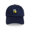 thumbnail image 1 of CafePress - Bee Happy Cap - Adjustable 100% Brushed Unisex Casual Cotton Baseball Cap, Beige, 1, 1 of 2