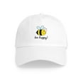 thumbnail image 1 of CafePress - Bee Happy Cap - Adjustable 100% Brushed Unisex Casual Cotton Baseball Cap, Beige, 1, 1 of 2