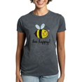 thumbnail image 1 of CafePress - Bee Happy T Shirt - Women's Traditional Fit Dark T-Shirt, 1 of 4